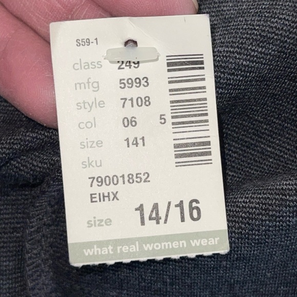 NWT Lane Bryant working classic pants. Size 14/16 color is grey /charcoal - Picture 8 of 8